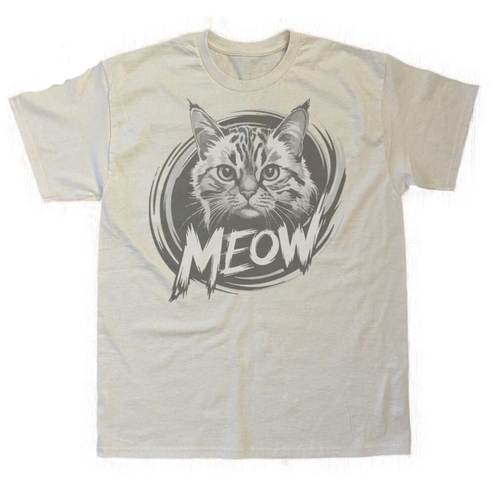 Men's Cream Meow T-shirt